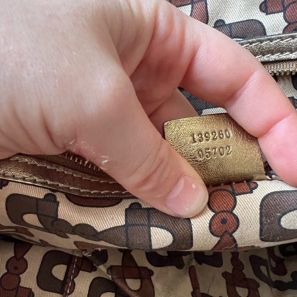 GUCCI GG Canvas Sherry Line Tote Bag Beige Black 139260 - Picture 12 of 16